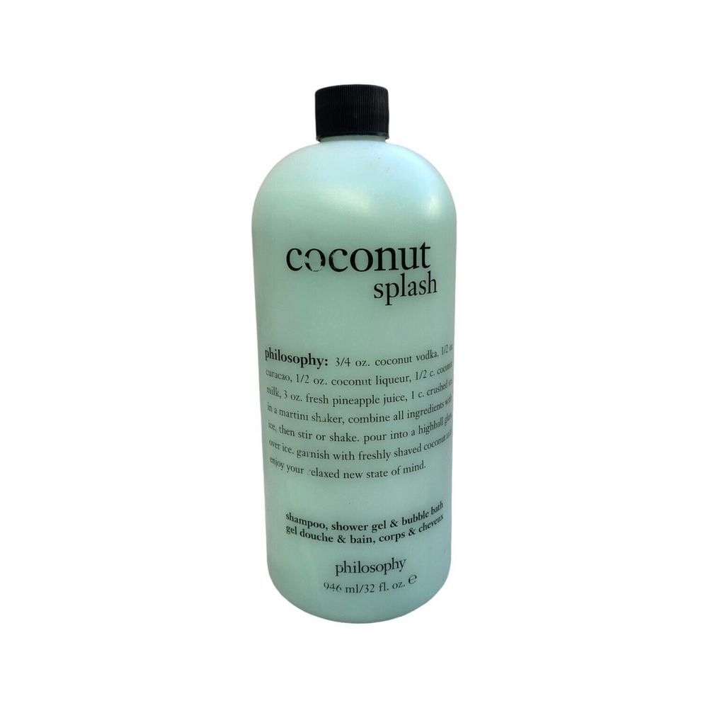 Philosophy Coconut Splash Shampoo Shower Gel & Bubble Bath 32 oz SEALED - Picture 3 of 5